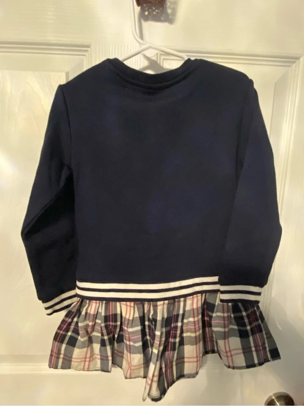 The Children's Place Navy Dress with Red Smiley Patch